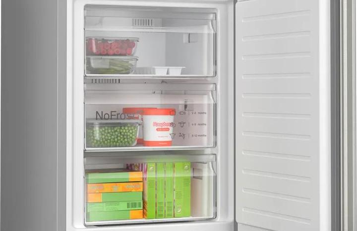 Actual product image Bosch Hausgeräte Series 4, Freestanding fridge-freezer combination with freezer section below, 203 x 60 cm (363 l)
