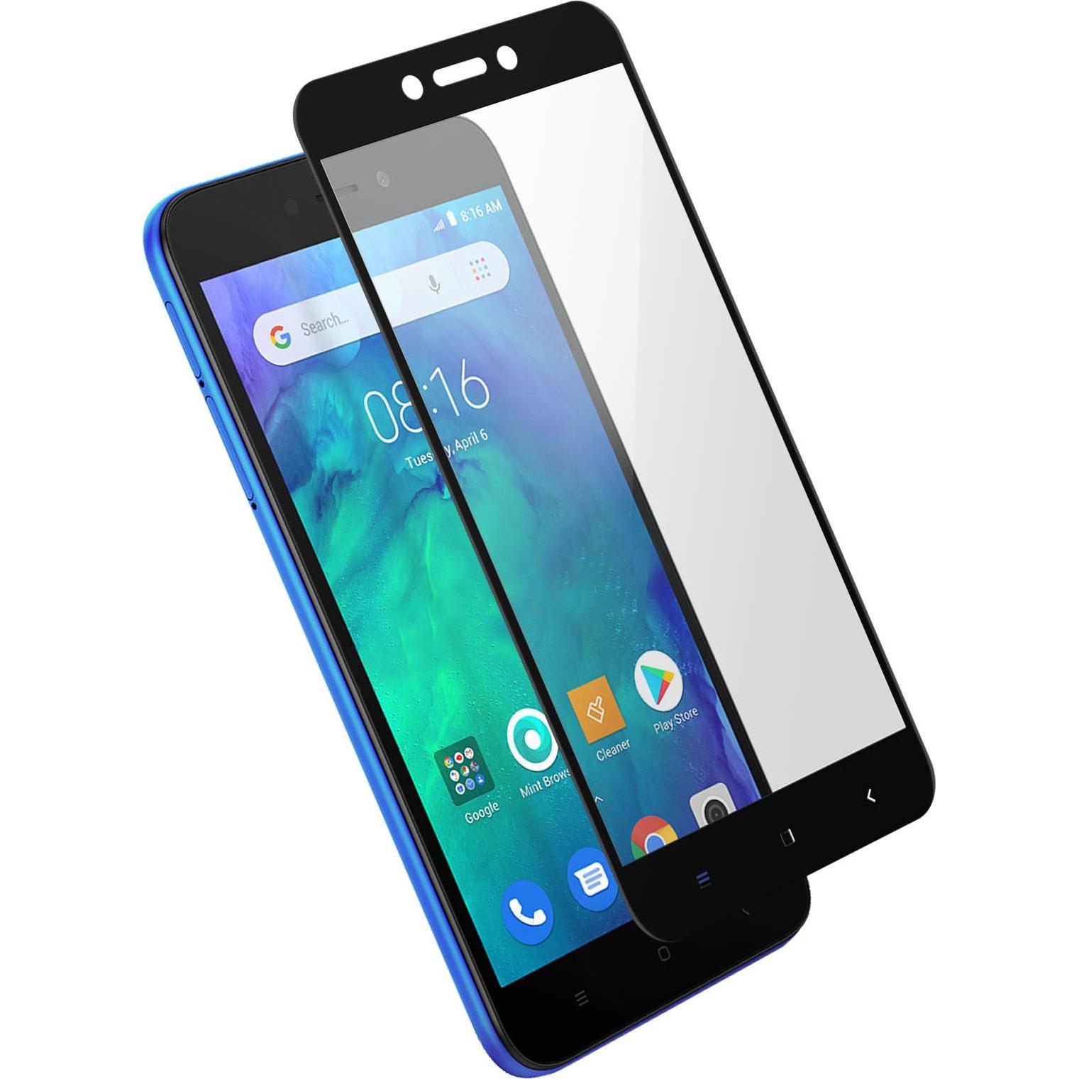 Avizar Panzerglas, Glas Schutzfolie, Schutzglas (1 Stück, Xiaomi Redmi Go), Smartphone Schutzfolie, Schwarz