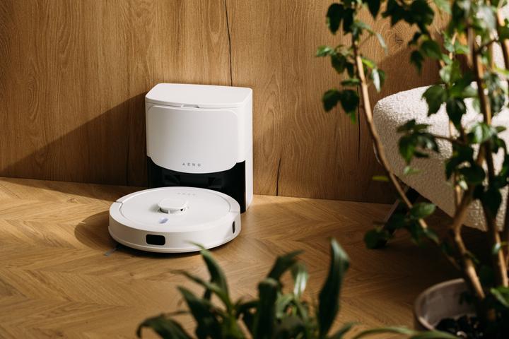 Produktbild Aeno White, Laser Robot Vacuum cleaner with 5200mAh battery,300ml dustbin, 300ml water tank. Self Empty S (Saugwischroboter)