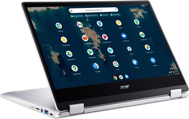 Productafbeelding Acer CB Spin CP314-1HN-C11N Chroom Cel.N4500/8GB/64GB eMMC/14" (14", Intel Celeron N4500, 8 GB, 64 GB, NL)