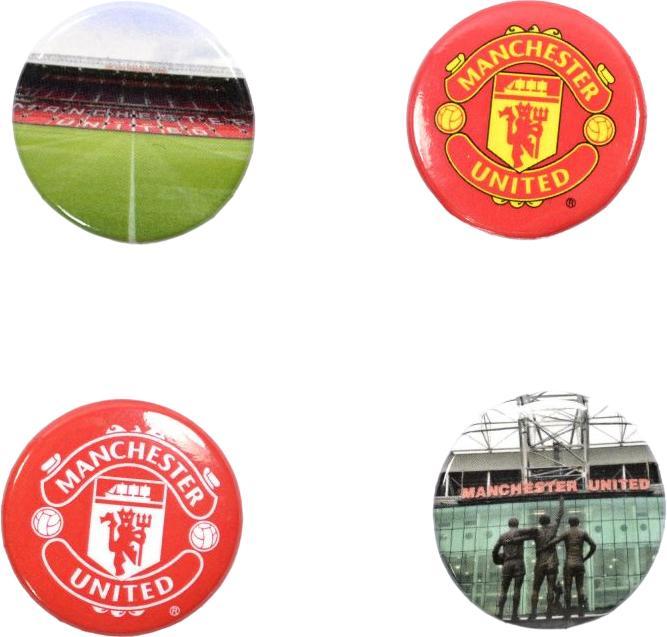 Manchester United FC Stadio Distintivo Misura Confezione 4