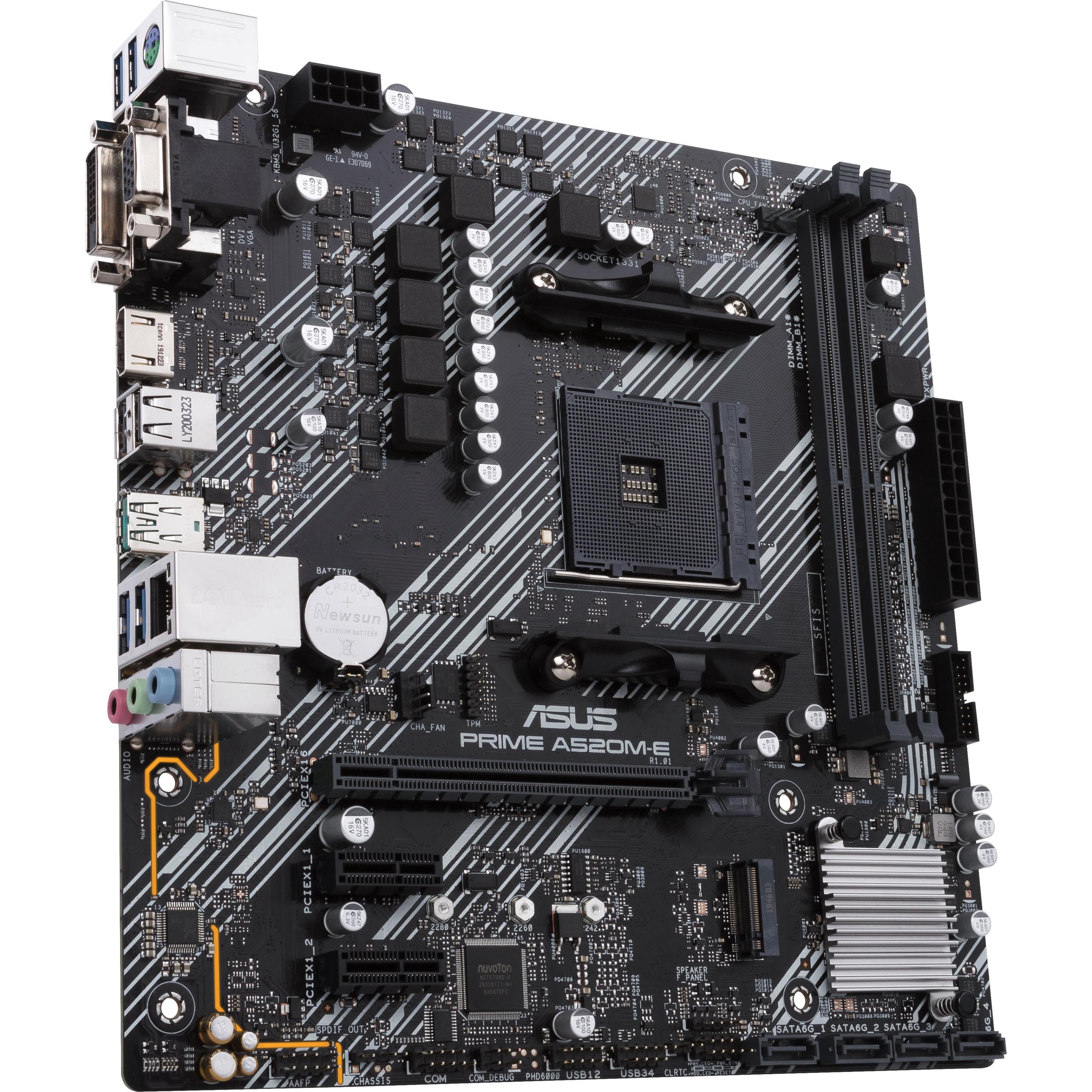 ASUS PRIME A520M-E/CSM AMD A520 AM4 (AM4, AMD A520, mATX), Mainboard