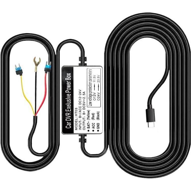 AZDome Hardwire kit HT03 USB-C, Dashcam