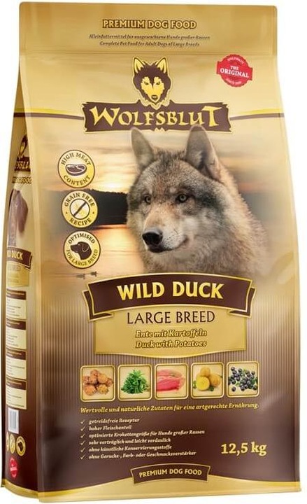 Produktbild Wolfsblut Wild Duck Large Breed (Adult, 1 Stk., 12500 g)