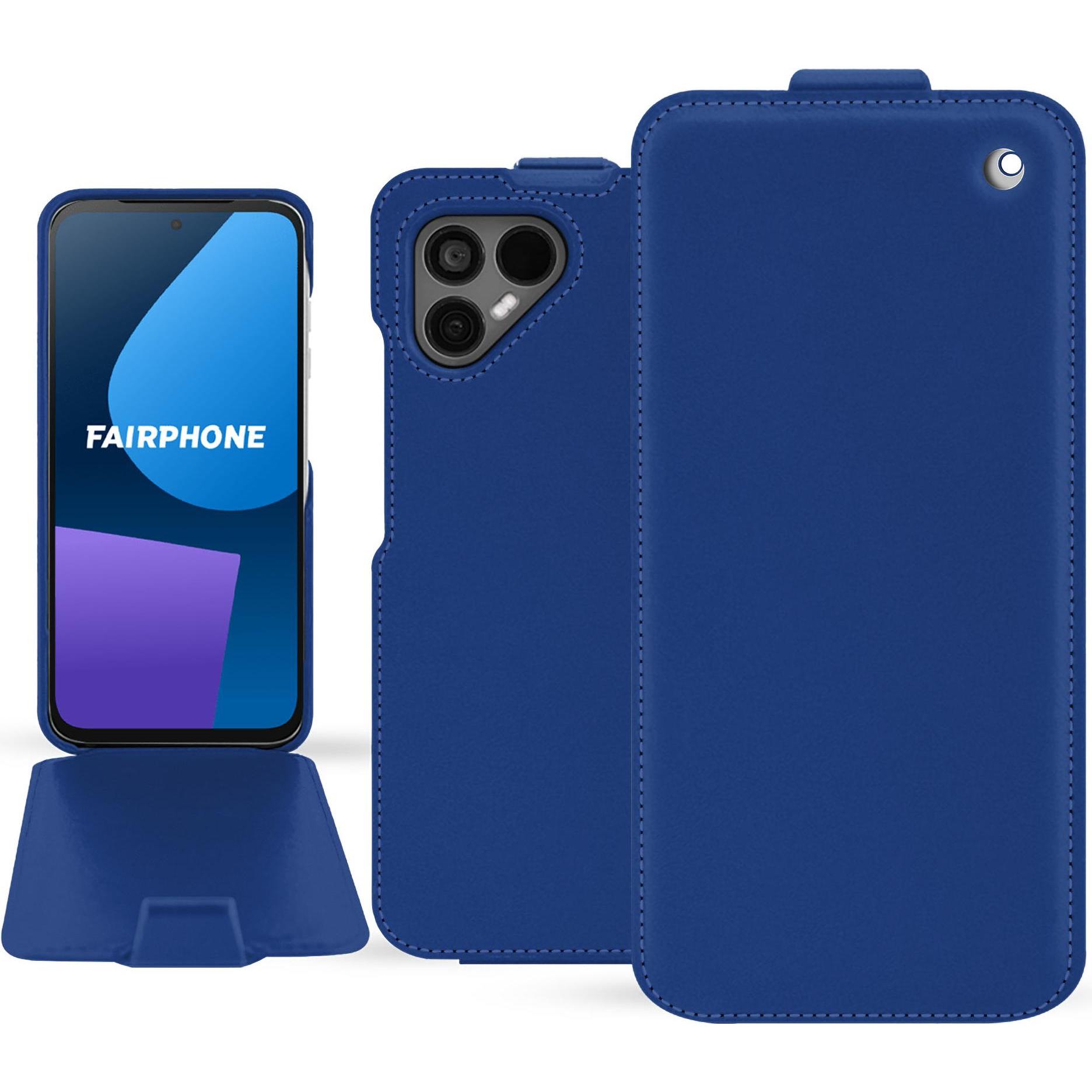 Noreve Lederschutzhülle vertikal (OnePlus 5), Smartphone Hülle, Blau