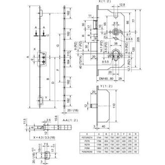 Glutz Panik-Mehrfachverriegelung MINT 18962 SV PB (289902)
