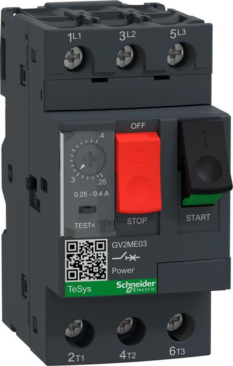Produktbild Schneider Electric Motorschutzschalter GV2ME03 0,25-0,4A