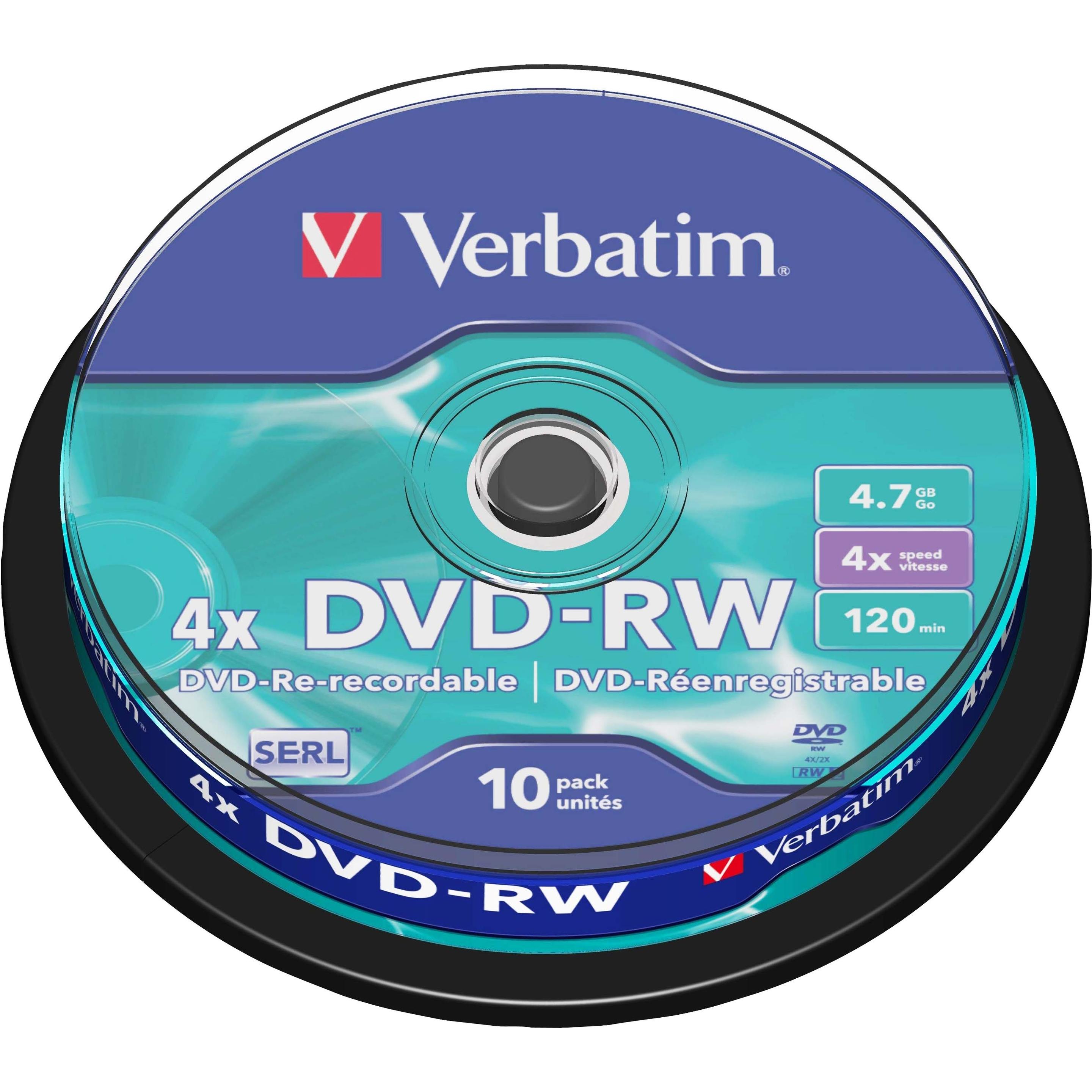 Verbatim Dvd-Rw (10 x), Optischer Datenträger