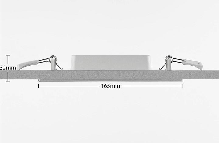 Actual product image Prios Helina LED recessed lamp, silver, 16.5 cm (820 lm)