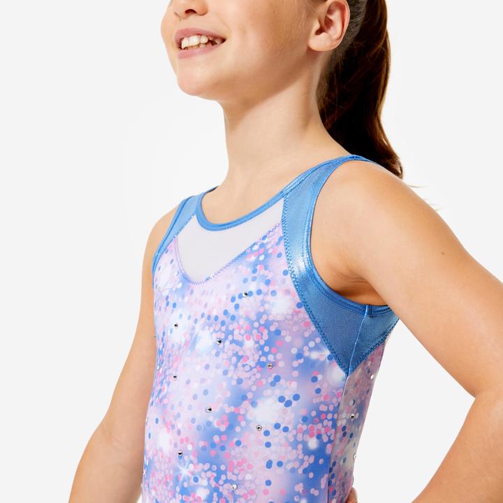 Produktbild Domyos Ärmellos Gymnastikanzug Turnanzug Mädchen - helllila/hellblau (116, 122)