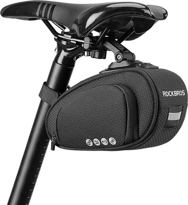 Rockbros C40 bicycle bag under the saddle - black (1.20 l, Frame bag)