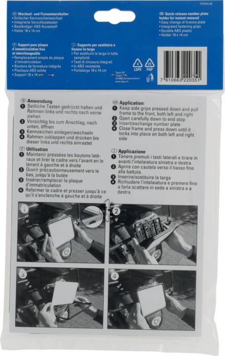 Produktbild Easyklick Bike Nummerrahmen (Front)