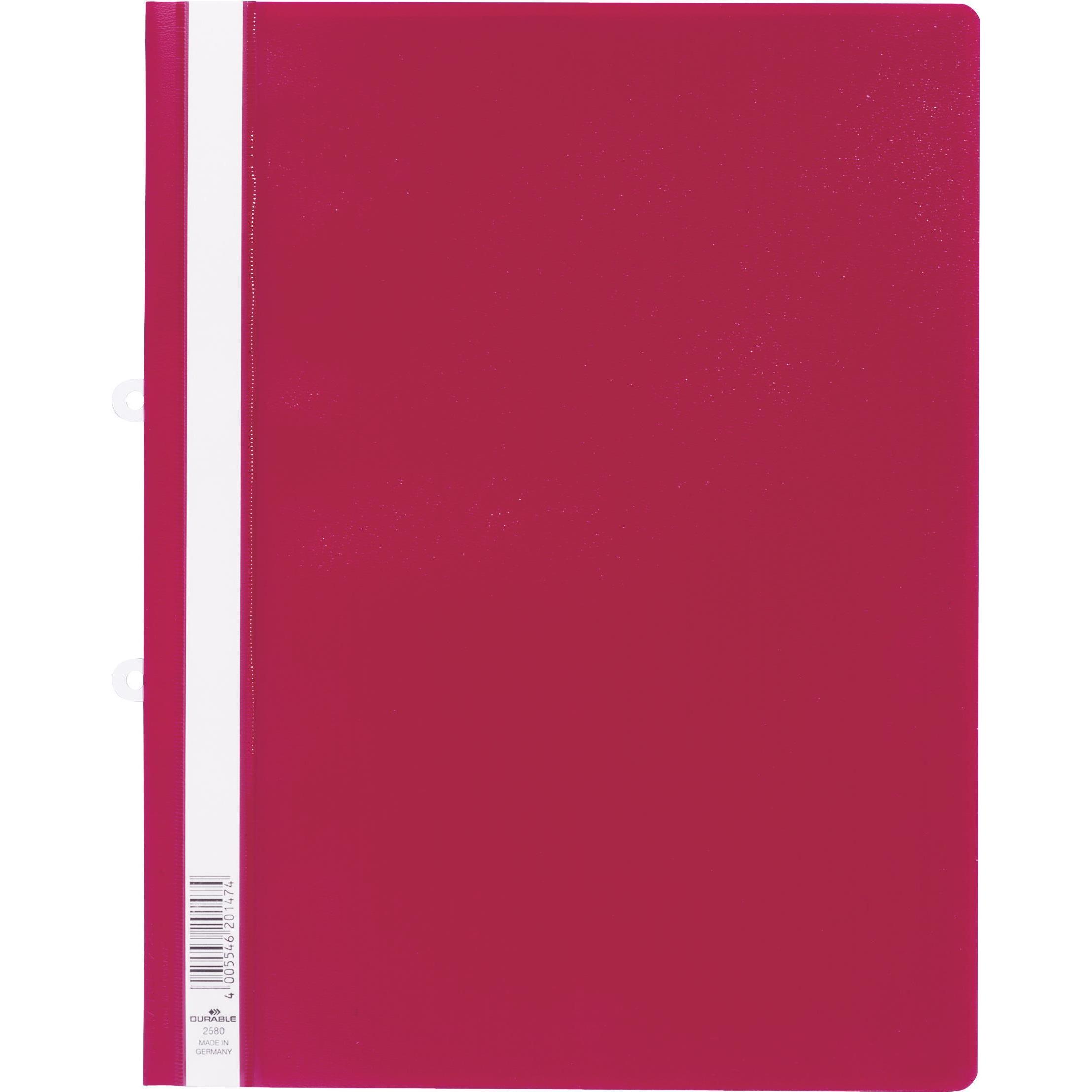 Durable, Mappe, Clear View Folder Präsentations-Mappe PVC Rot (A4, 25 x)
