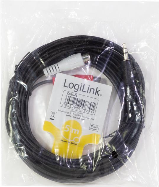 Actual product image LogiLink CA Connection cable (5 m, Cinch, 3.5mm jack (AUX))