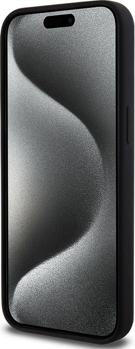 Actual product image DKNY DKHMP15XSNYACH iPhone 15 Pro Max 6.7" czarny/black hardcase Liquid Silicone White Printed Logo (Apple iPhone 15 Pro Max)