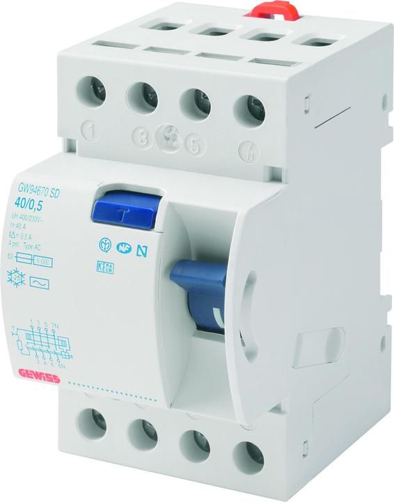 Gewiss Disjoncteur différentiel RCCB Fi 40A 0,03A type A
