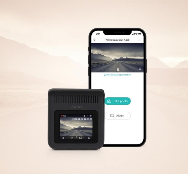 Immagine prodotto 70mai Streckenrekorder Xiaomi Dash Cam A400 Raudon (WiFi, Visione notturna, Microfono incorporato, QHD)
