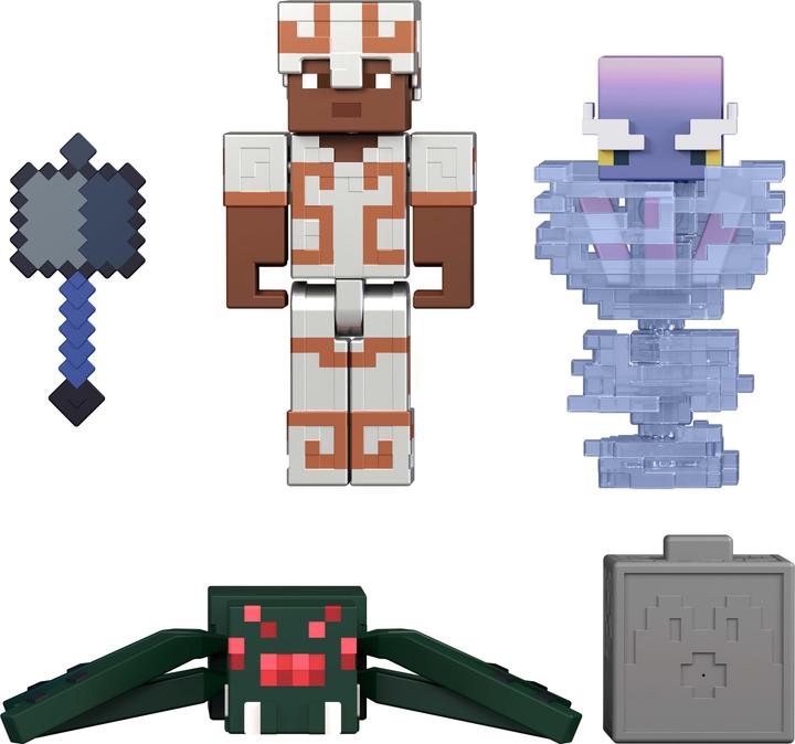 Produktbild Mattel Minecraft Tricky Trials Set with 3 Action Figures, 2 Accessories & Color Change, 3.25-inch Scale Toy