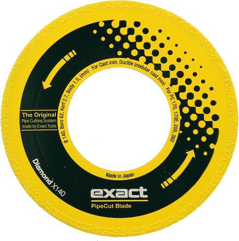 Actual product image Exact DIAMOND X140 saw blade for SML, cast iron and ductile pipes