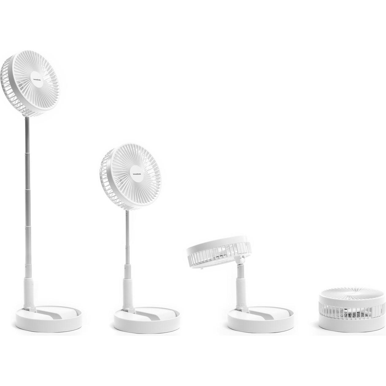 Thumbnail - InnovaGoods Faltbarer wiederaufladbarer 3-in-1-Ventilator Fandle Ø7,7" 7200 mAh, Ventilator, Weiss
