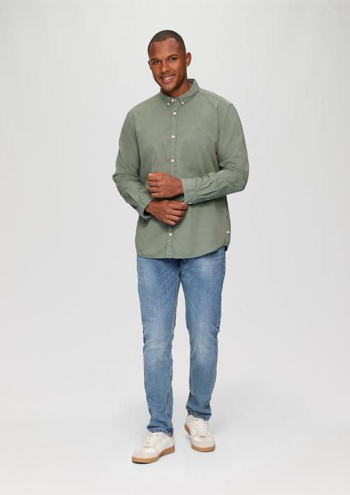 Produktbild S.Oliver Hemd Garment Washed Hemd mit Logo-Stickerei (XS)