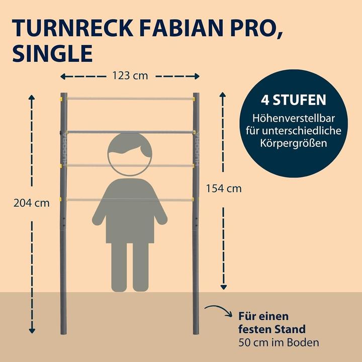 Actual product image Hudora Fabian Pro Single Gymnastics Bar