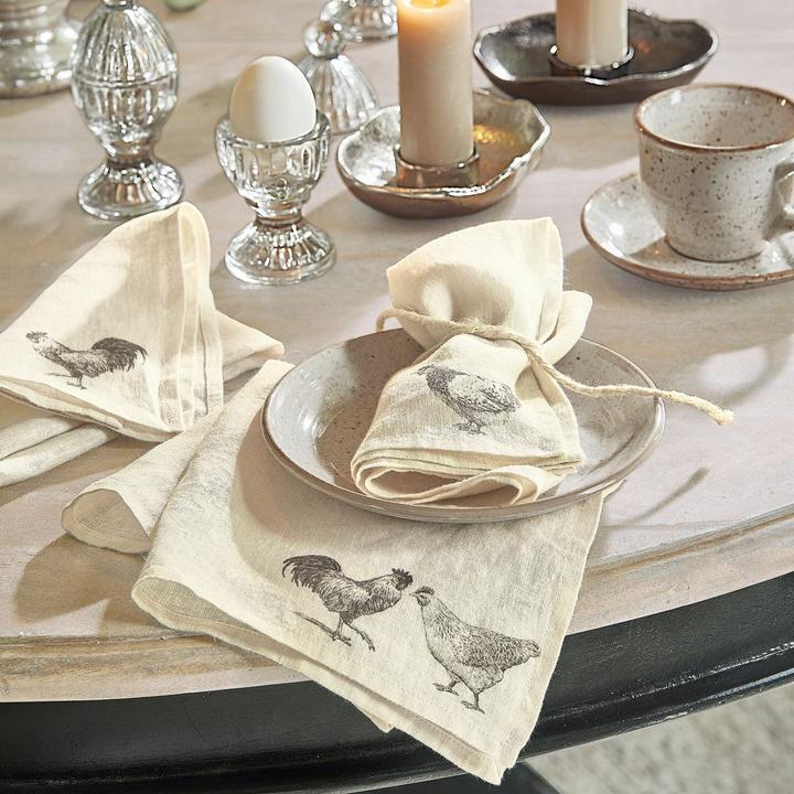 Immagine prodotto Loberon Serviette 4er Set Walorine creme (4 x, 40 x 40 cm)