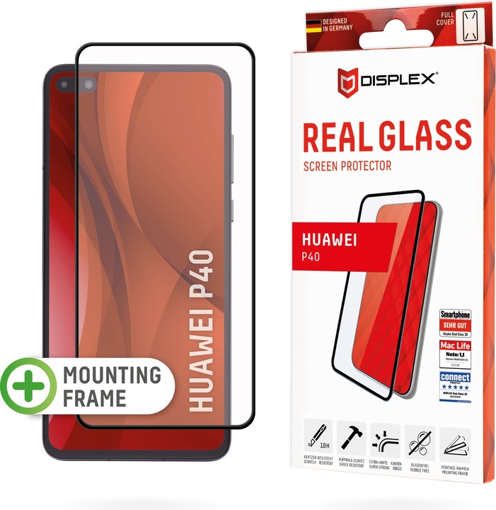 Actual product image Displex E.V.I. Real Glass 3D for Huawei P40 (01282) (1 Piece, Huawei P40)