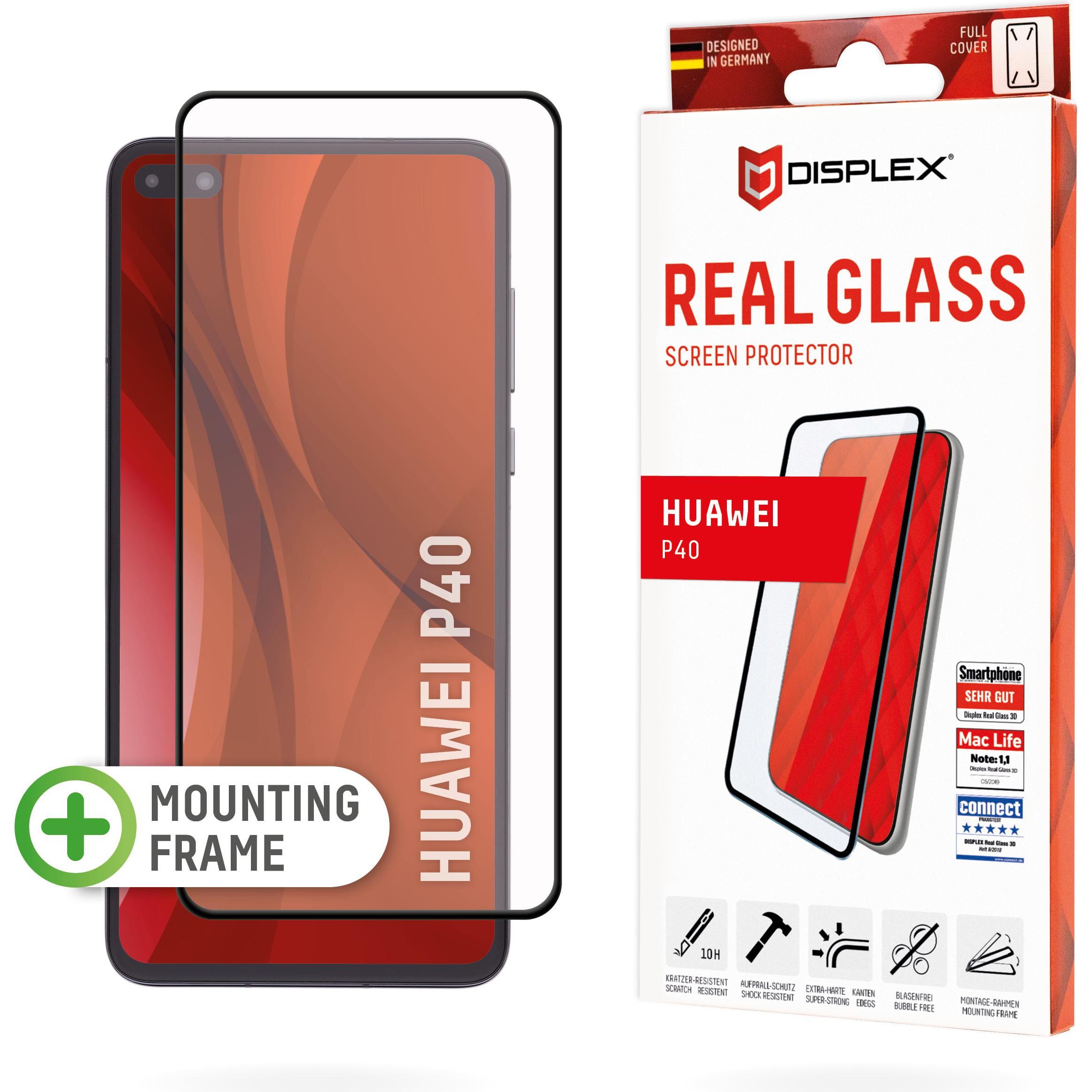 Thumbnail - Displex Full Cover 3D Schutzglas (1 Stück, Huawei P40), Smartphone Schutzfolie, Transparent