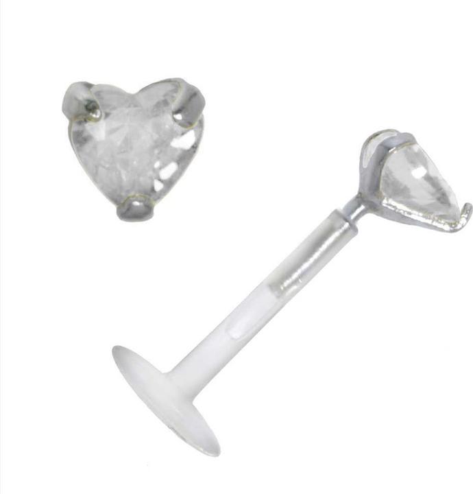 Produktbild Bijouteria Piercing für Lippe/Tragus (Zirkonia, Bioplast, Silber 925)