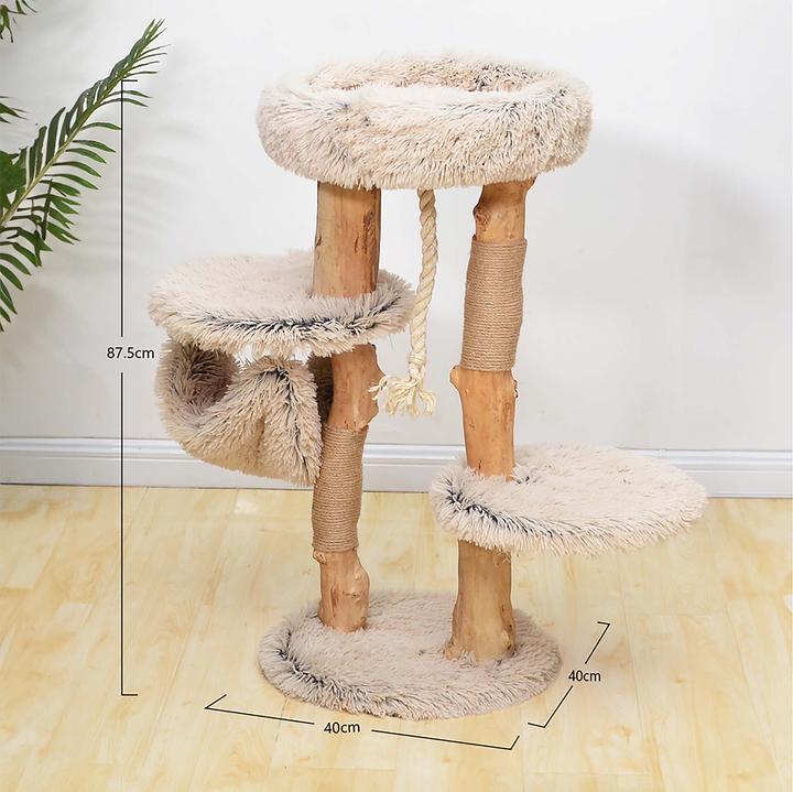 Actual product image Fudajo Designer scratching post (87.50 cm, Brown, Cream)