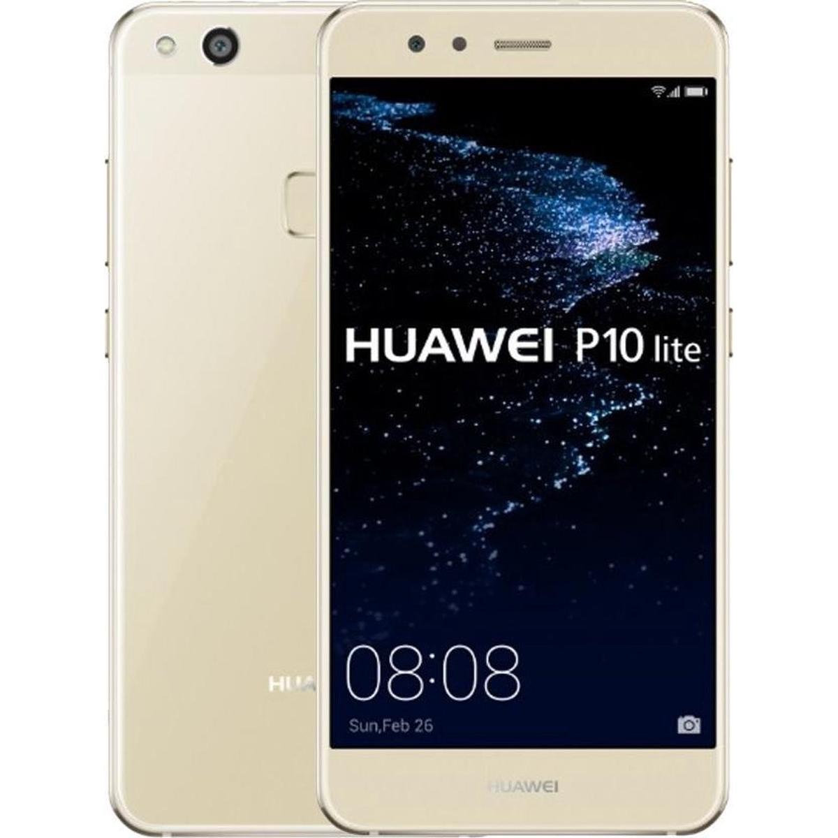 Huawei P10 Lite (32 GB, Platinum Gold, 5.20", Hybrid Dual SIM, 4G), Smartphone, Gold