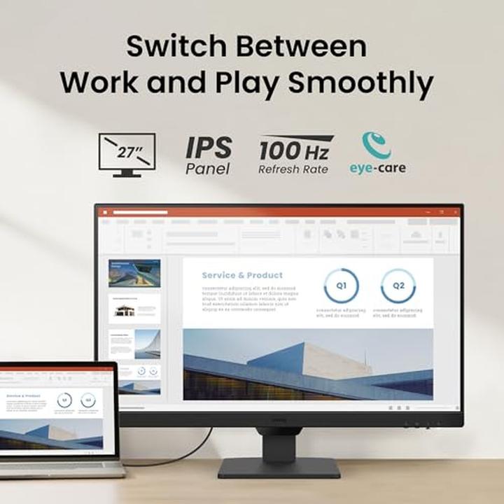 Actual product image BenQ LCD GW2790E 27" IPS/1920×1080/100Hz/5ms/DP/2xHDMI/Jack/VESA/Repro/Flicker-free/Low Blue Light (1920 x 1080 pixels, 27")