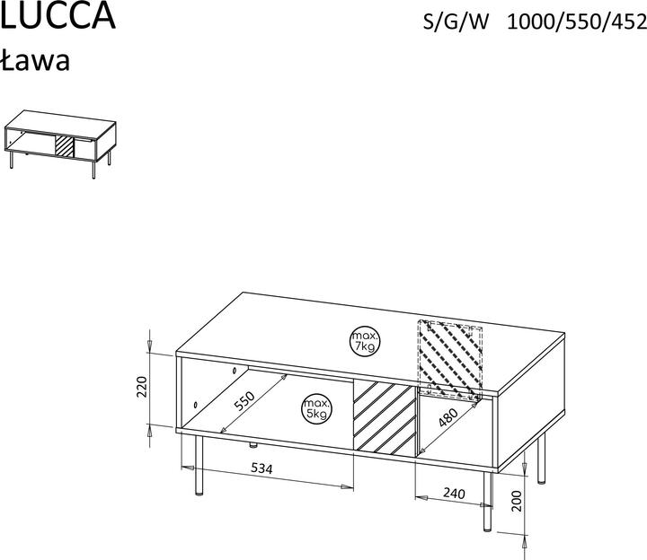 Actual product image Cama LUCCA bench/table 100x55x46 black
