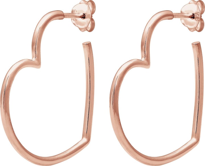 Produktbild Elli Ohrringe Creolen Herz Liebe Verspielt Filigran 925 Silber (925er Sterling Silber)
