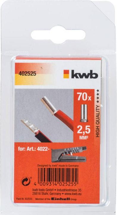 Actual product image kwb 402525 Wire end ferrule range 70 pcs.