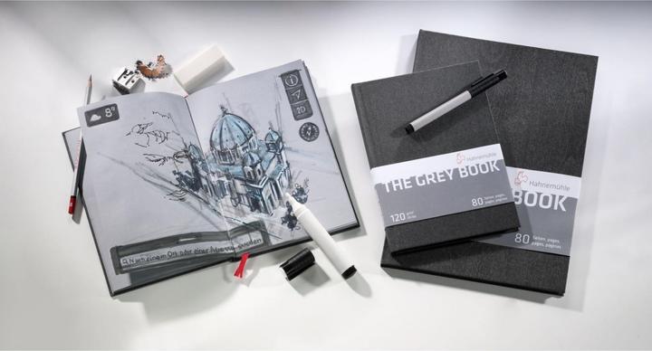 Productafbeelding Hahnemühle Het Grijze Boek A 4 Portret 80 pagina's 120 g (A4, Hardcover)