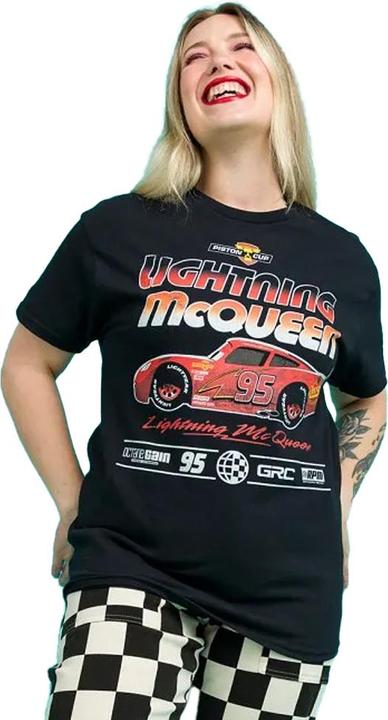 Actual product image Cars Unisex Adult Race Lightning McQueen T-Shirt (4XL)