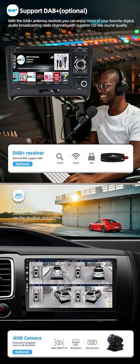 Image du produit Joyx Navi Android 10 Autoradio für Audi TT (2006-2011) (Voiture Android, Apple Carplay, MirrorLink)