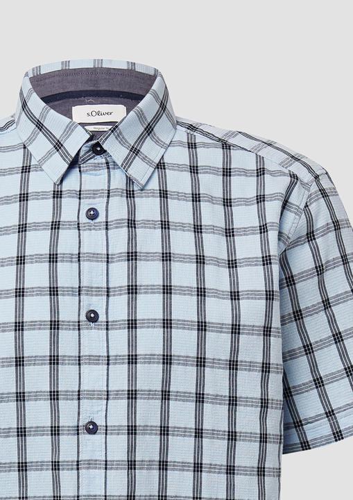 Image du produit S.Oliver Hemd Regular Fit: Kariertes Kurzarmhemd mit Struktur (L)
