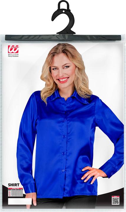 Immagine prodotto Widmann BLAUE 70s DISCO BLUSE aus Satin, S (S)