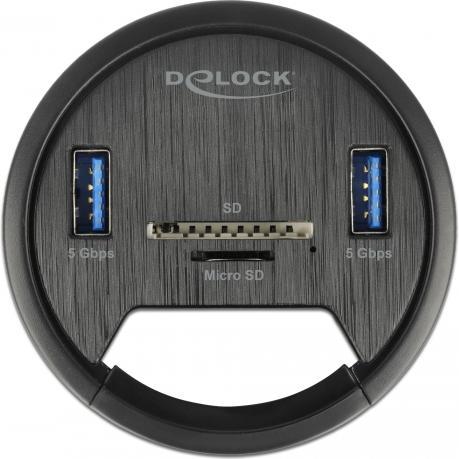 Produktbild Delock Hub 2 x USB 3,2 Gen 1 (USB-A, 2 Ports)