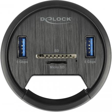 Produktbild Delock Hub 2 x USB 3,2 Gen 1 (USB-A, 2 Ports)
