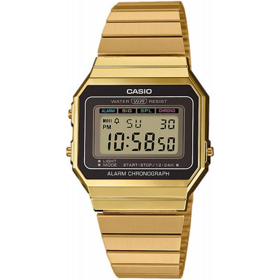 Casio Vintage Oro Logio Da Polso, A700weg-9Aef, (Cronografo, 37.40 Mm)