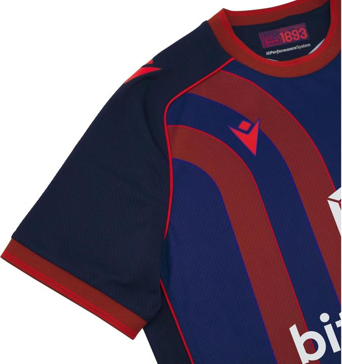 Actual product image Macron FC Basel Home Jersey 25/26 M, Blau/Rot, Detailfarbe (M)