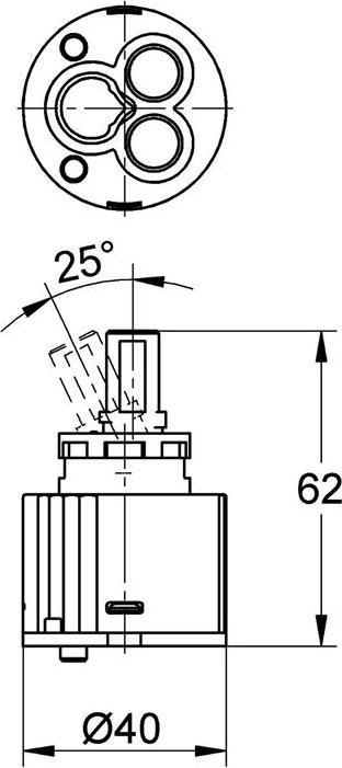 Produktbild Grohe EICHELBERG Kartusche 40mm f EH-Mischer