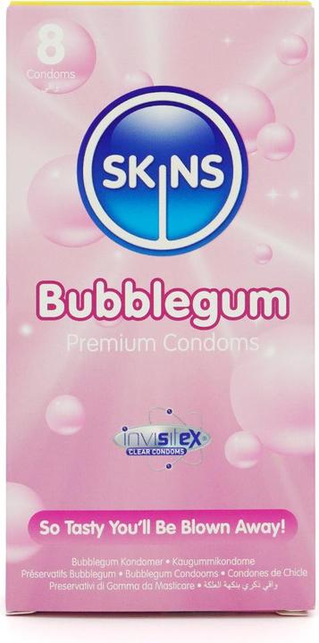 Produktbild Skins Blow Me Bubblegum» 12 leckere Kondome mit Kaugummi-Aroma - ohne Latexgeruch (12 Stk.)