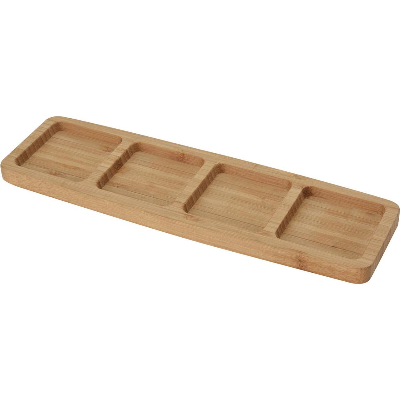 Excellent Houseware, Serviergeschirr, Serving Platter Bamboo 4 Compartments