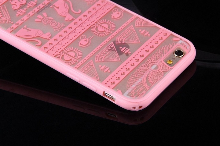 Produktbild König Design Apple iPhone SE 2020 Handy Hülle Mandala Case Cover Ägyptische Zeichen Rosa Neu (Apple iPhone SE (2nd Gen))