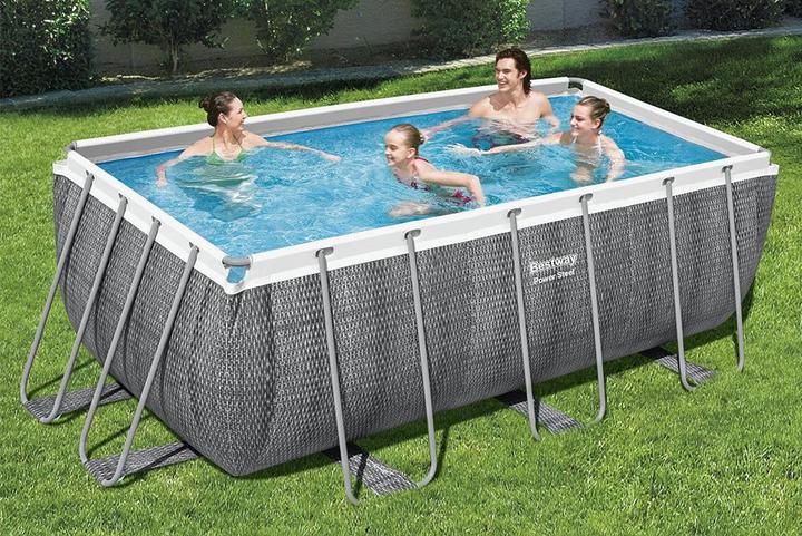 Actual product image Bestway Rectangular Power Frame Pool (412 x 201 x 122 cm)